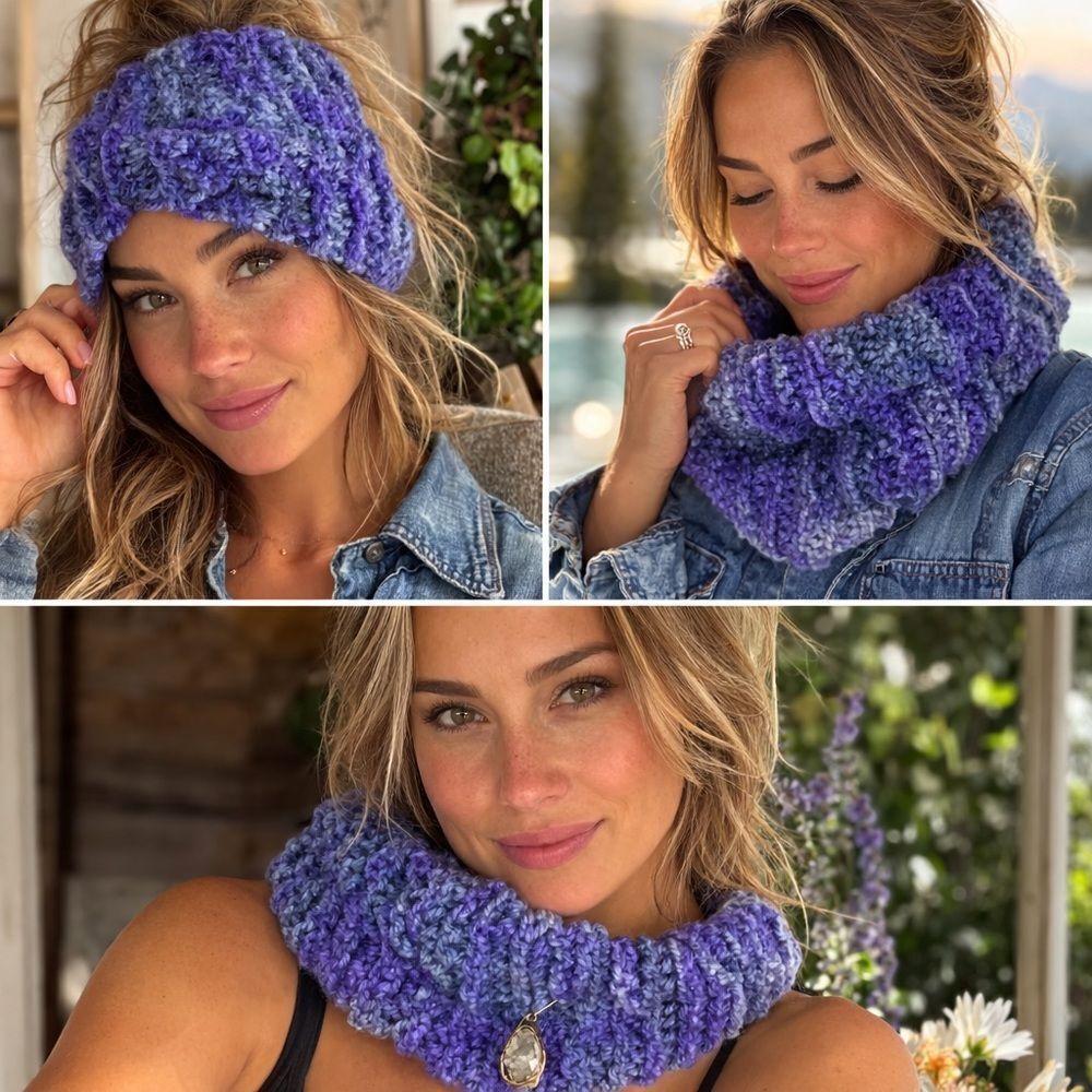 Blackberry Ridge Merino wool Hand Dyed shrug scarf Cowl 75% Wool 25% Mohair Iris